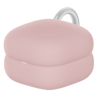 Polnilni etui LinkBuds Fit z roza pokrovom ohišja.