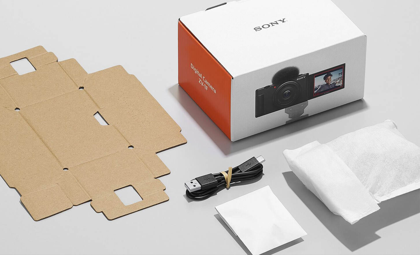 Slika škatle in pakirnega materiala ZV-1F