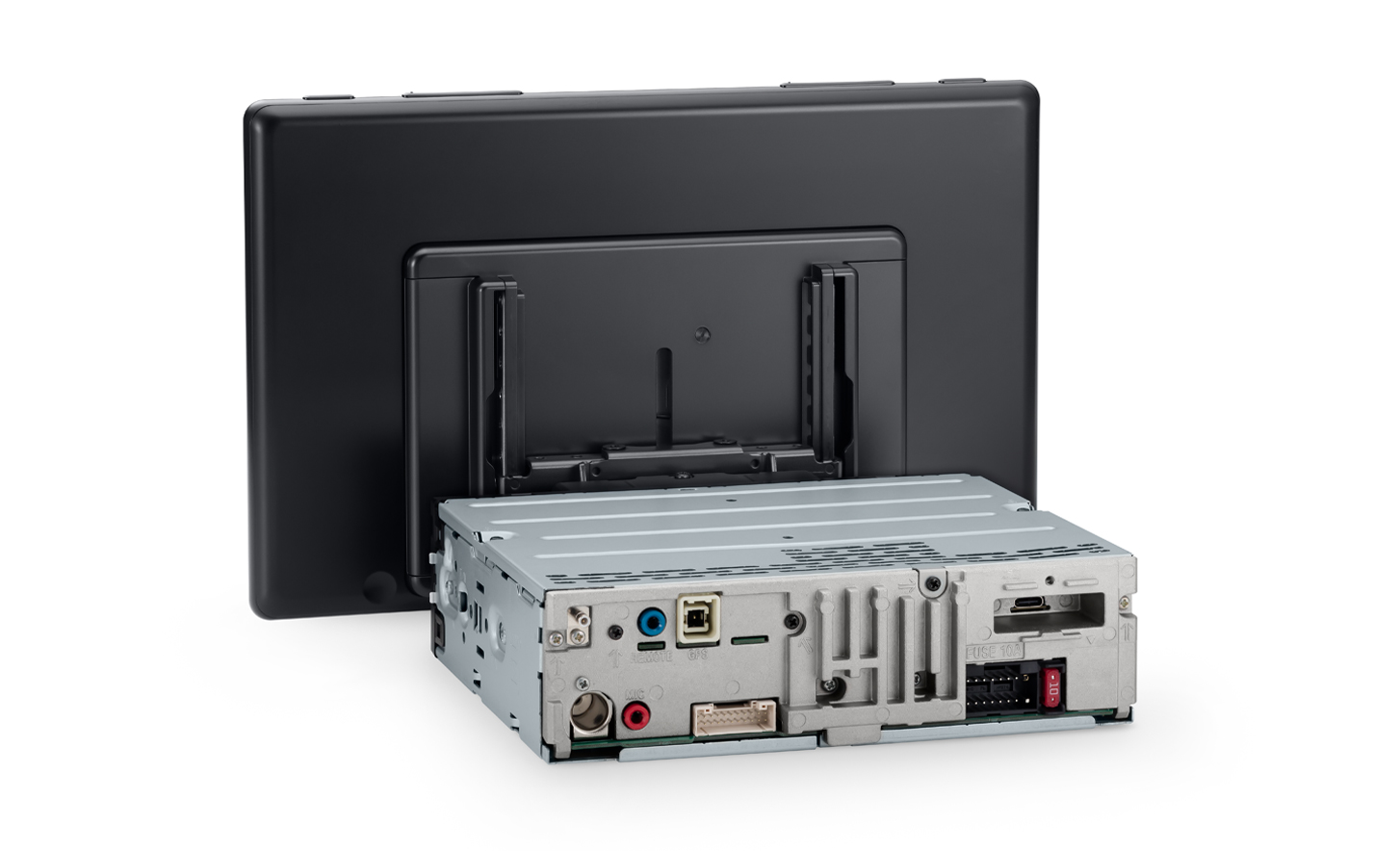 Slika hrbtne strani XAV-9550ES, ki poudarja ohišje